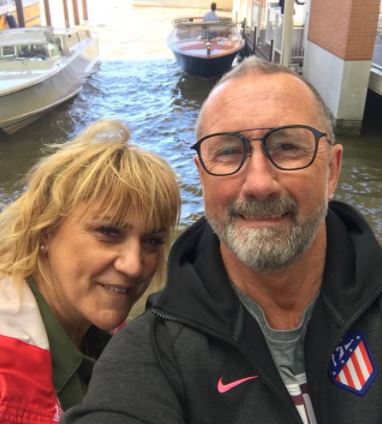 Alain Griezmann with his wife Isabelle Griezmann